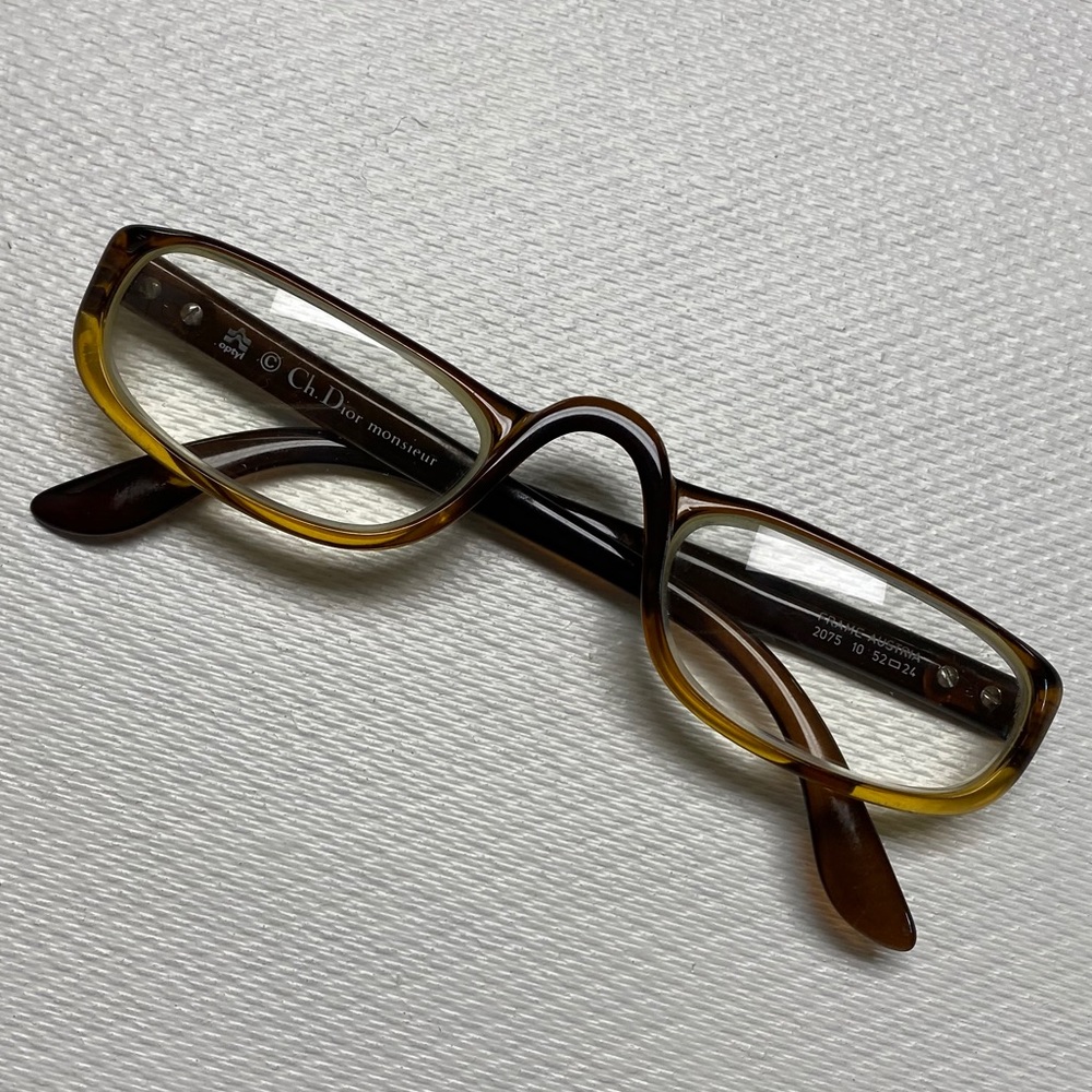 VTG Christian Dior Monsieur Brown Eyeglasses EUC